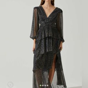 ASTR Anora Floral Tiered Maxi Dress